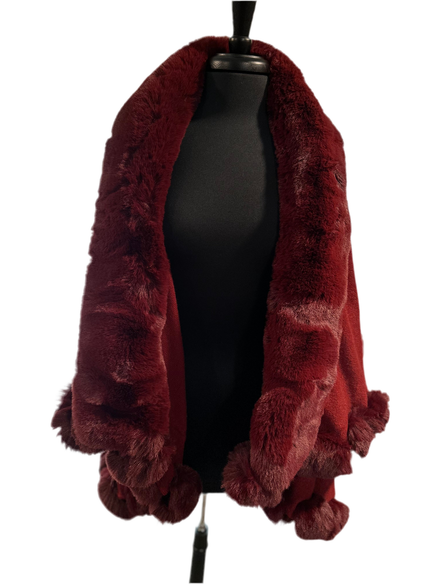 Burgundy Elegant two tier cape with armholes