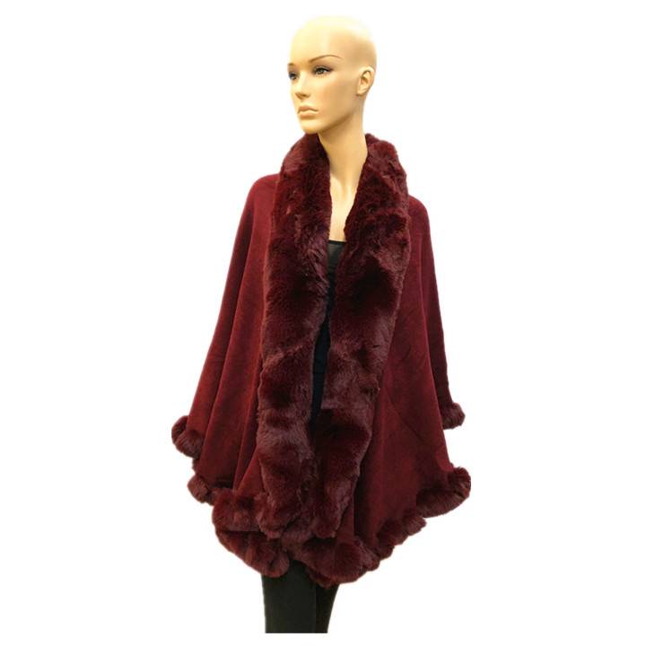 Burgundy Elegant two tier cape with armholes