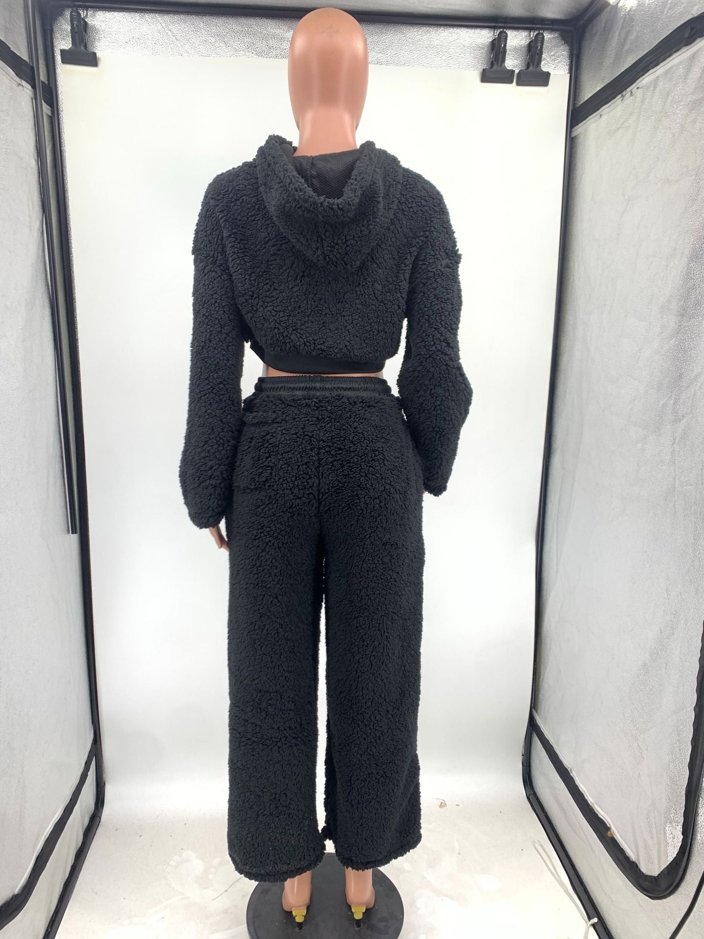 Casual Daily Women's Streetwear Solid Color Polyester Pocket Sweatshirt Sets Pants Sets